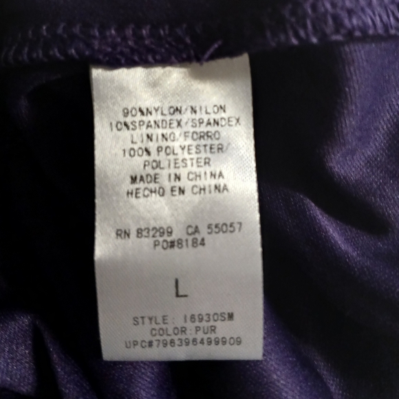 Isaac Mizrahi Lace Womens Top Size L Color Purple - Picture 9 of 10